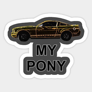 My Pony YellowO Neon Sticker